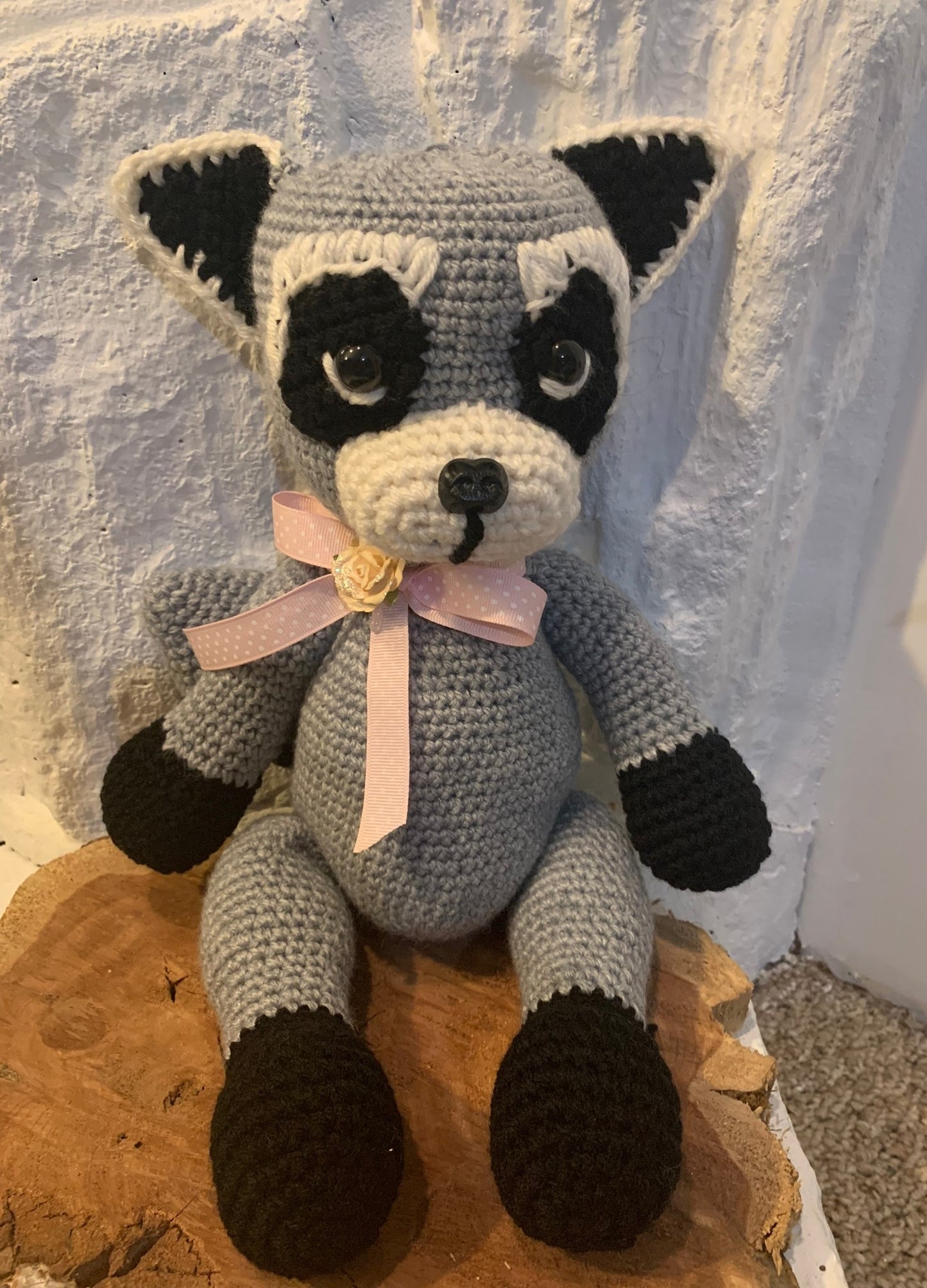 Racoon handmade crochet. Cute Crochet Racoon, Stuffed Animals, Stuffed Toys, Crochet Animals, Crochet Toys, Crochet Soft Toys, Fair Trade Soft Toys